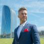Owen Smith Pocket Square - Red