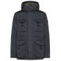 Peuterey Aiptek Hooded Field Jacket With Fur - Graphite Blue