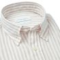 Profuomo Striped Linen Shirt - Beige