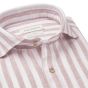 Profuomo Striped Linen Shirt - Dark Pink