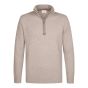Profuomo Woolen Half-Zip Pullover - Beige