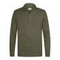 Profuomo Woolen Half-Zip Pullover - Dark Green