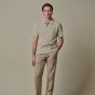 Profuomo Aero Ease Striped Polo - Beige
