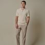 Profuomo Cotton Linen Polo - Off White