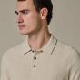 Profuomo Cotton Linen Polo - Off White