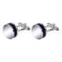 Profuomo Cufflink - Silver/Navy