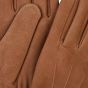 Profuomo Nubuck Leather Gloves - Camel