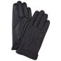 Profuomo Herringbone Leather Gloves - Anthracite
