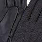 Profuomo Herringbone Leather Gloves - Anthracite