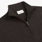 Profuomo Merino Woolen Half-Zip Pullover - Brown