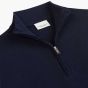 Profuomo Merino Woolen Half-Zip Pullover - Navy