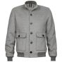 Profuomo Knitted Bomber Jacket - Grey
