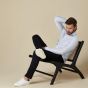 Profuomo Japanese Knitted Shirt - Blue Striped