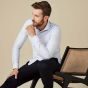 Profuomo Japanese Knitted Shirt - Blue Striped