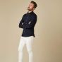 Profuomo Japanese Knitted Shirt - Navy