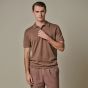 Profuomo Linen Cotton Polo - Clay