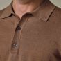 Profuomo Linen Cotton Polo - Clay