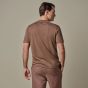 Profuomo Linen Cotton Polo - Clay