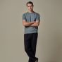 Profuomo Linen Cotton T-Shirt - Grey/Blue