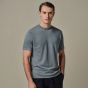 Profuomo Linen Cotton T-Shirt - Grey/Blue