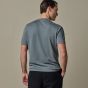 Profuomo Linen Cotton T-Shirt - Grey/Blue