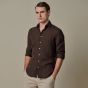 Profuomo Linen Shirt - Dark Brown