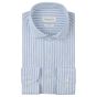 Profuomo Striped Linen Shirt - Light Blue