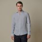 Profuomo Striped Linen Shirt - Light Blue