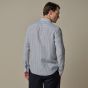 Profuomo Striped Linen Shirt - Light Blue