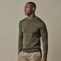 Profuomo Merino Woolen Crewneck Pullover - Dark Green
