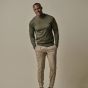 Profuomo Merino Woolen Crewneck Pullover - Dark Green