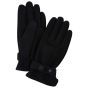 Profuomo Nubuck Leather Gloves - Black