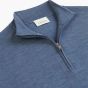 Profuomo Merino Woolen Pullover Half Zip - Blue