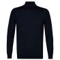 Profuomo Merino Woolen Mock Neck Jumper - Navy