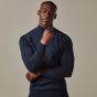 Profuomo Merino Woolen Mock Neck Jumper - Navy