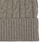 Profuomo Wool Beanie Brown Cableknit