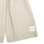 Profuomo Wool Cableknit Scarf Beige