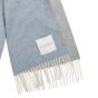 Profuomo Wool Double-Sides Scarf Mid Blue