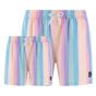 Son of a Beach Father & Son Swim Shorts Stripes - Rainbow