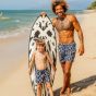 Son of a Beach Father & Son Swim Shorts Abstract - Black