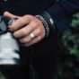 Steel & Barnett Stones Bracelet Basic matt navy