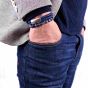 Steel & Barnett Stones Bracelet Basic matt navy
