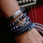 Steel & Barnett Stones Bracelet - Navy