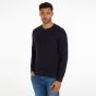 Tommy Hilfiger Pull Ovale En Tricot Gaufré - Marine 