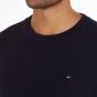 Tommy Hilfiger Pull Ovale En Tricot Gaufré - Marine 