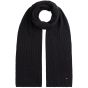 Tommy Hilfiger Ribbed Flag Scarf - Charcoal Grey