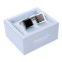 Tresanti rhodium cufflinks - black onyx