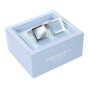 Tresanti rhodium cufflinks - blue pearl