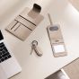 Personalised Luggage Tag With Finder - Greige