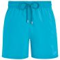 Vilebrequin Swim Shorts Water-reactive Seaweed & Turtles - Light Blue